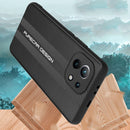 For Xiaomi 12 Pro Carbon Fiber Texture Plain Leather Phone Case(Black)