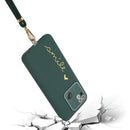 For Xiaomi Redmi 10A Gilding Line TPU Phone Case with Strap(Dark Green)