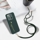 For Xiaomi Redmi 10A Gilding Line TPU Phone Case with Strap(Dark Green)