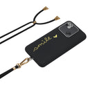 For Xiaomi Redmi 10A Gilding Line TPU Phone Case with Strap(Black)