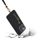 For Xiaomi Redmi 10A Gilding Line TPU Phone Case with Strap(Black)