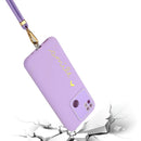 For Xiaomi Redmi 10A Gilding Line TPU Phone Case with Strap(Light Purple)