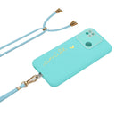 For Xiaomi Redmi 10A Gilding Line TPU Phone Case with Strap(Light Blue)