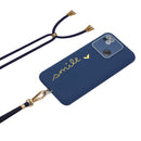 For Xiaomi Redmi 10A Gilding Line TPU Phone Case with Strap(Royal Blue)