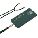 For Xiaomi Redmi Note 9S / 9 Pro / 9 Pro Max / Poco M2 Pro Gilding Line TPU Phone Case with Strap(Dark Green)