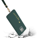 For Xiaomi Redmi Note 9S / 9 Pro / 9 Pro Max / Poco M2 Pro Gilding Line TPU Phone Case with Strap(Dark Green)