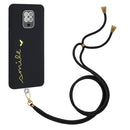 For Xiaomi Redmi Note 9S / 9 Pro / 9 Pro Max / Poco M2 Pro Gilding Line TPU Phone Case with Strap(Black)