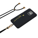 For Xiaomi Redmi Note 9S / 9 Pro / 9 Pro Max / Poco M2 Pro Gilding Line TPU Phone Case with Strap(Black)