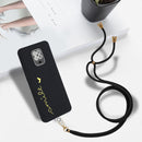 For Xiaomi Redmi Note 9S / 9 Pro / 9 Pro Max / Poco M2 Pro Gilding Line TPU Phone Case with Strap(Black)