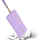 For Xiaomi Redmi Note 9S / 9 Pro / 9 Pro Max / Poco M2 Pro Gilding Line TPU Phone Case with Strap(Light Purple)
