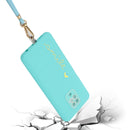 For Xiaomi Redmi Note 9S / 9 Pro / 9 Pro Max / Poco M2 Pro Gilding Line TPU Phone Case with Strap(Light Blue)