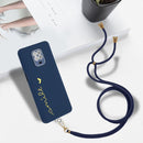 For Xiaomi Redmi Note 9S / 9 Pro / 9 Pro Max / Poco M2 Pro Gilding Line TPU Phone Case with Strap(Royal Blue)