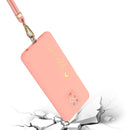 For Xiaomi Redmi Note 9S / 9 Pro / 9 Pro Max / Poco M2 Pro Gilding Line TPU Phone Case with Strap(Pink)