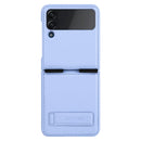 For Samsung Galaxy Z Flip4 5G NILLKIN QIN Series Plain Leather Phone Case(Blue)