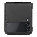 For Samsung Galaxy Z Flip4 5G NILLKIN QIN Series Plain Leather Phone Case(Black)