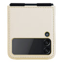 For Samsung Galaxy Z Flip4 5G NILLKIN QIN Series Plain Leather Phone Case(Beige)