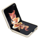 For Samsung Galaxy Z Flip4 5G NILLKIN QIN Series Plain Leather Phone Case(Beige)