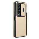For Samsung Galaxy Z Fold4 5G NILLKIN QIN Series Pro Sliding Camera Cover Design Leather Phone Case(Gold)