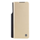 For Samsung Galaxy Z Fold4 5G NILLKIN QIN Series Pro Sliding Camera Cover Design Leather Phone Case(Gold)
