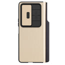 For Samsung Galaxy Z Fold4 5G NILLKIN QIN Series Pro Sliding Camera Cover Design Leather Phone Case(Gold)