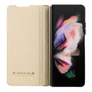 For Samsung Galaxy Z Fold4 5G NILLKIN QIN Series Pro Sliding Camera Cover Design Leather Phone Case(Gold)