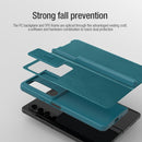 For Samsung Galaxy Z Fold4 5G NILLKIN QIN Series Pro Sliding Camera Cover Design Leather Phone Case(Cyan)