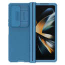 For Samsung Galaxy Z Fold4 NILLKIN Black Mirror Pro Series Camshield PC Phone Case, Simple Set (Blue)