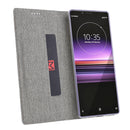 For Sony Xperia 10 II ViLi Shockproof TPU + PU Horizontal Flip Protective Case with Card Slot & Holder(Black)