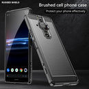For Sony Xperia Pro-I Brushed Texture Carbon Fiber TPU Phone Case(Black)