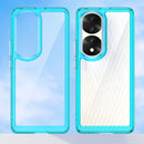 For Honor 70 Pro 5G Colorful Series Acrylic + TPU Phone Case(Transparent Blue)