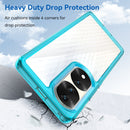 For Honor 70 Pro 5G Colorful Series Acrylic + TPU Phone Case(Transparent Blue)