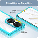For Honor 70 Pro 5G Colorful Series Acrylic + TPU Phone Case(Transparent Blue)