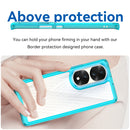 For Honor 70 Pro 5G Colorful Series Acrylic + TPU Phone Case(Transparent Blue)