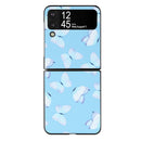 For Samsung Galaxy Z Flip4 TPU Shockproof Folding Protective Phone Case(Blue Butterfly)