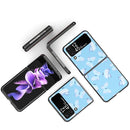 For Samsung Galaxy Z Flip4 TPU Shockproof Folding Protective Phone Case(Blue Butterfly)
