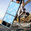 For Samsung Galaxy Z Flip4 TPU Shockproof Folding Protective Phone Case(Blue Butterfly)