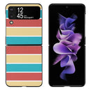 For Samsung Galaxy Z Flip4 TPU Shockproof Folding Protective Phone Case(Yellow Stripes)