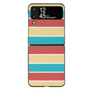 For Samsung Galaxy Z Flip4 TPU Shockproof Folding Protective Phone Case(Yellow Stripes)