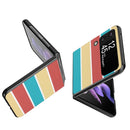 For Samsung Galaxy Z Flip4 TPU Shockproof Folding Protective Phone Case(Yellow Stripes)