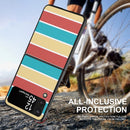 For Samsung Galaxy Z Flip4 TPU Shockproof Folding Protective Phone Case(Yellow Stripes)