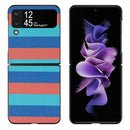 For Samsung Galaxy Z Flip4 TPU Shockproof Folding Protective Phone Case(Blue Stripes)