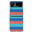 For Samsung Galaxy Z Flip4 TPU Shockproof Folding Protective Phone Case(Blue Stripes)