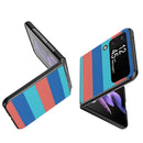 For Samsung Galaxy Z Flip4 TPU Shockproof Folding Protective Phone Case(Blue Stripes)