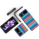 For Samsung Galaxy Z Flip4 TPU Shockproof Folding Protective Phone Case(Blue Stripes)