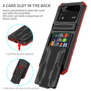 For Xiaomi Poco M4 Pro 4G Kickstand Armor Card Wallet Phone Case(Red)