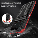 For Xiaomi Poco M4 Pro 4G Kickstand Armor Card Wallet Phone Case(Red)