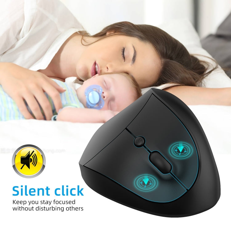 X10 2.4G Wireless Vertical Ergonomic Gaming Mouse(Black)