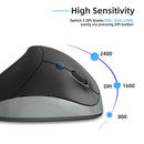 X10 2.4G Wireless Vertical Ergonomic Gaming Mouse(Grey)