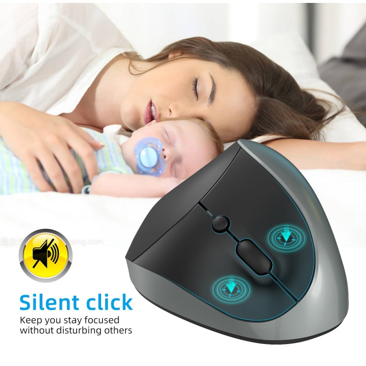 X10 2.4G Wireless Vertical Ergonomic Gaming Mouse(Grey)