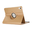 For iPad 10th Gen 10.9 2022 360 Degree Rotation Litchi Texture Flip Leather Tablet Case with Holder (Gold)